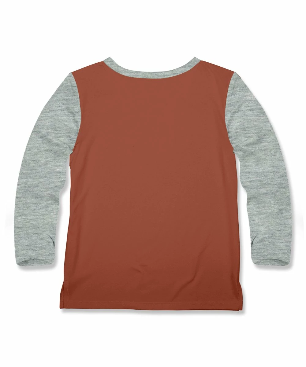 Best reviews of ❤️ Millie & Maxx Baked Clay & Heather Gray Contrast-Pocket Long-Sleeve Henley - Toddler For Kids ❤️ 2 Best reviews of ❤️ Millie & Maxx Baked Clay & Heather Gray Contrast-Pocket Long-Sleeve Henley - Toddler For Kids ❤️ - Image 2
