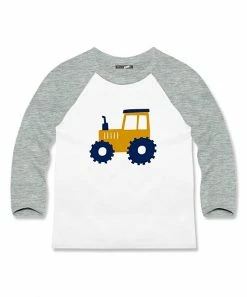 Top 10 🌟 Millie & Maxx White Tractor Long-Sleeve Crewneck Top - Toddler For Kids 😀