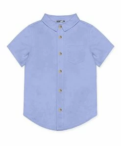 New ๐ Millie & Maxx Periwinkle Short-Sleeve Button-Up - Toddler For Kids ๐คฉ