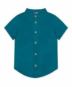 Best reviews of 😍 Millie & Maxx Teal Short-Sleeve Button-Up - Toddler For Kids ✔️