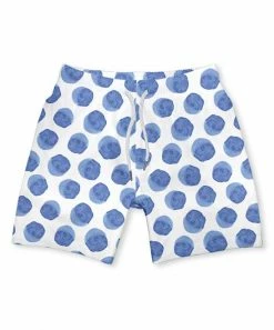 Best Sale โ Millie & Maxx White & Blue Polka Dot Swim Trunks - Boys For Kids ๐