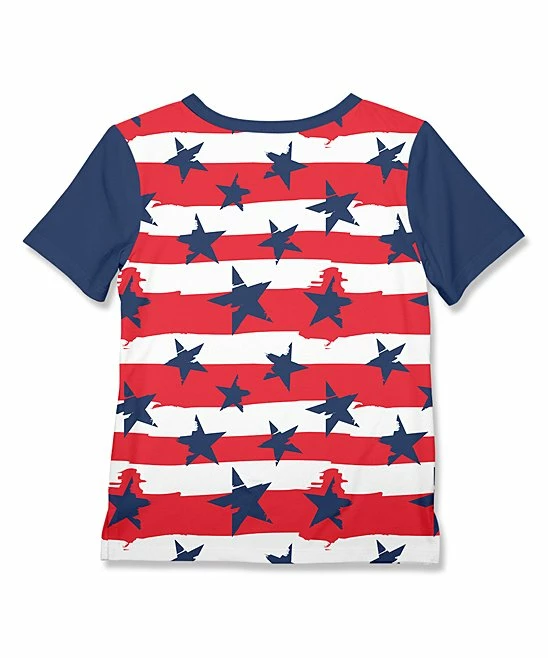 Best Pirce ๐ Millie & Maxx Red Stars & Stripes Henley - Toddler & Boys For Kids ๐ - Image 3