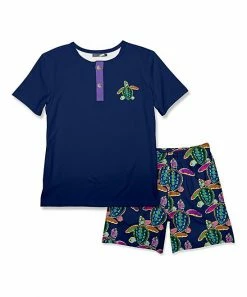 Brand new 🌟 Millie & Maxx Navy Sea Turtle Henley & Shorts - Toddler For Kids ✔️