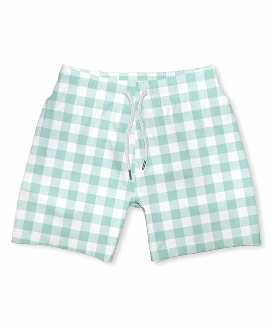 Budget ๐ฅฐ Millie & Maxx Mint Gingham Swim Trunks - Toddler For Kids ๐งจ