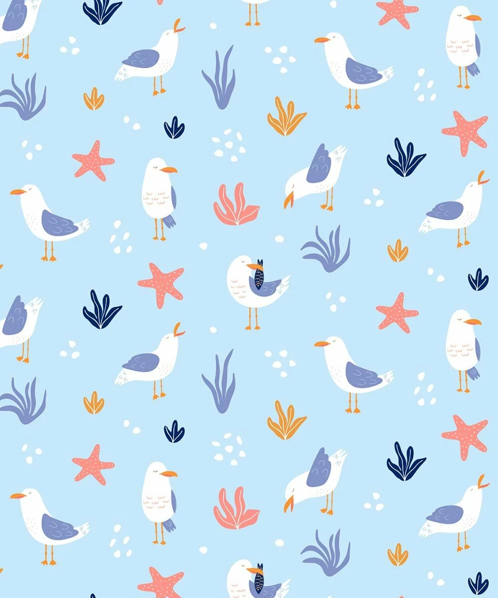 New ๐ฅ Millie & Maxx Pale Blue Seagull Swim Trunks - Boys For Kids โ - Image 2