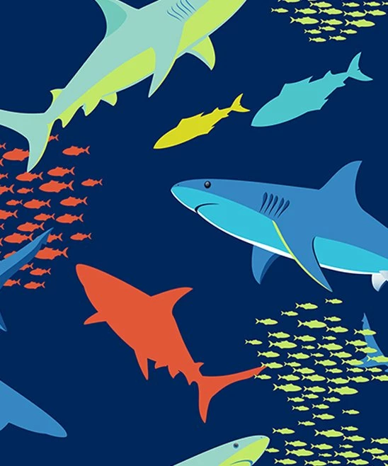 Budget ❤️ Millie & Maxx Navy Shark Bait Short-Sleeve Rashguard Set - Toddler For Kids 🥰 - Image 3