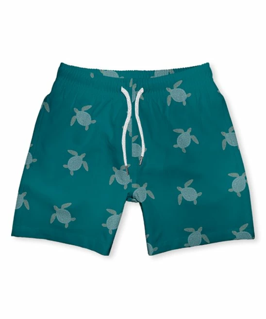 Flash Sale ๐ Millie & Maxx Dark Teal Millie Turtle Swim Trunks - Boys For Kids ๐ 1 Flash Sale ๐ Millie & Maxx Dark Teal Millie Turtle Swim Trunks - Boys For Kids ๐