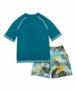 Hot Sale 😀 Millie & Maxx Pale Blue Tropics Short-Sleeve Rashguard Set - Infant, Toddler & Boys For Kids 🎉 5 Hot Sale 😀 Millie & Maxx Pale Blue Tropics Short-Sleeve Rashguard Set - Infant, Toddler & Boys For Kids 🎉 -Millie Loves Lily Shop zu103781342 alt 2 tm1648749119