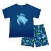 Best reviews of 🎉 Millie & Maxx Cobalt Turtle Crewneck Tee & Watercolor Sea Pocket Shorts - Boys For Kids 🔔