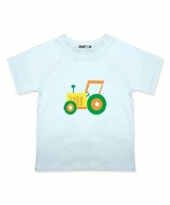 Best Sale ๐ Millie & Maxx Ice Blue Tractor Crewneck Tee - Toddler For Kids ๐