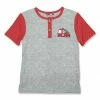 Best reviews of 🔔 Millie & Maxx Heather Gray & Red Fire Truck Constrast-Trim Short-Sleeve Henley - Infant For Kids 🎉