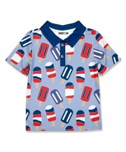 Wholesale ❤️ Millie & Maxx Periwinkle & Navy Ice Pops Polo - Boys For Baby & Maternity 😍
