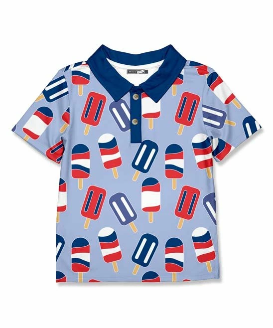 Wholesale ❤️ Millie & Maxx Periwinkle & Navy Ice Pops Polo - Boys For Baby & Maternity 😍
