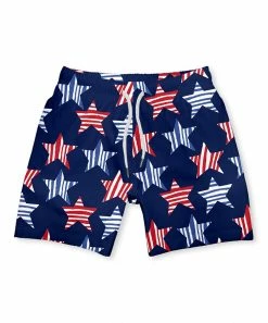 Top 10 😉 Millie & Maxx Navy & Red Stripe Stars Swim Trunks - Toddler & Boys For Kids 👍