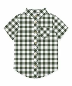 Best reviews of ⌛ Millie & Maxx Olive Gingham Short-Sleeve Button-Up - Toddler & Boys For Kids 🔥