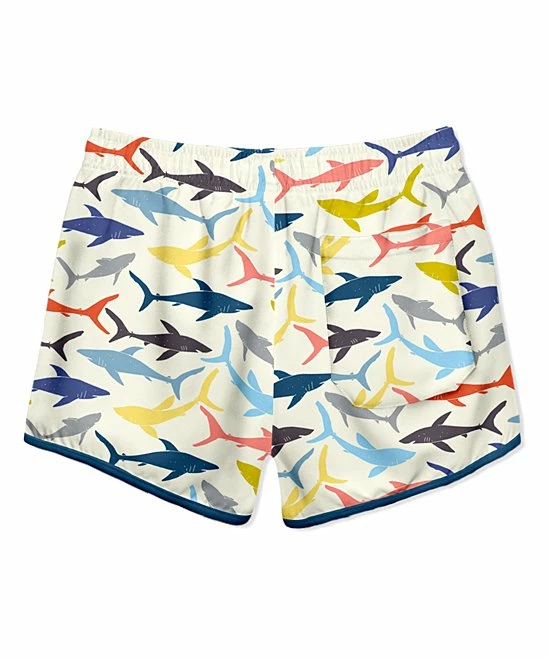 Discount ๐งจ Millie & Maxx Cream Shark School Swim Shorties - Infant, Toddler & Boys For Kids ๐ - Image 3