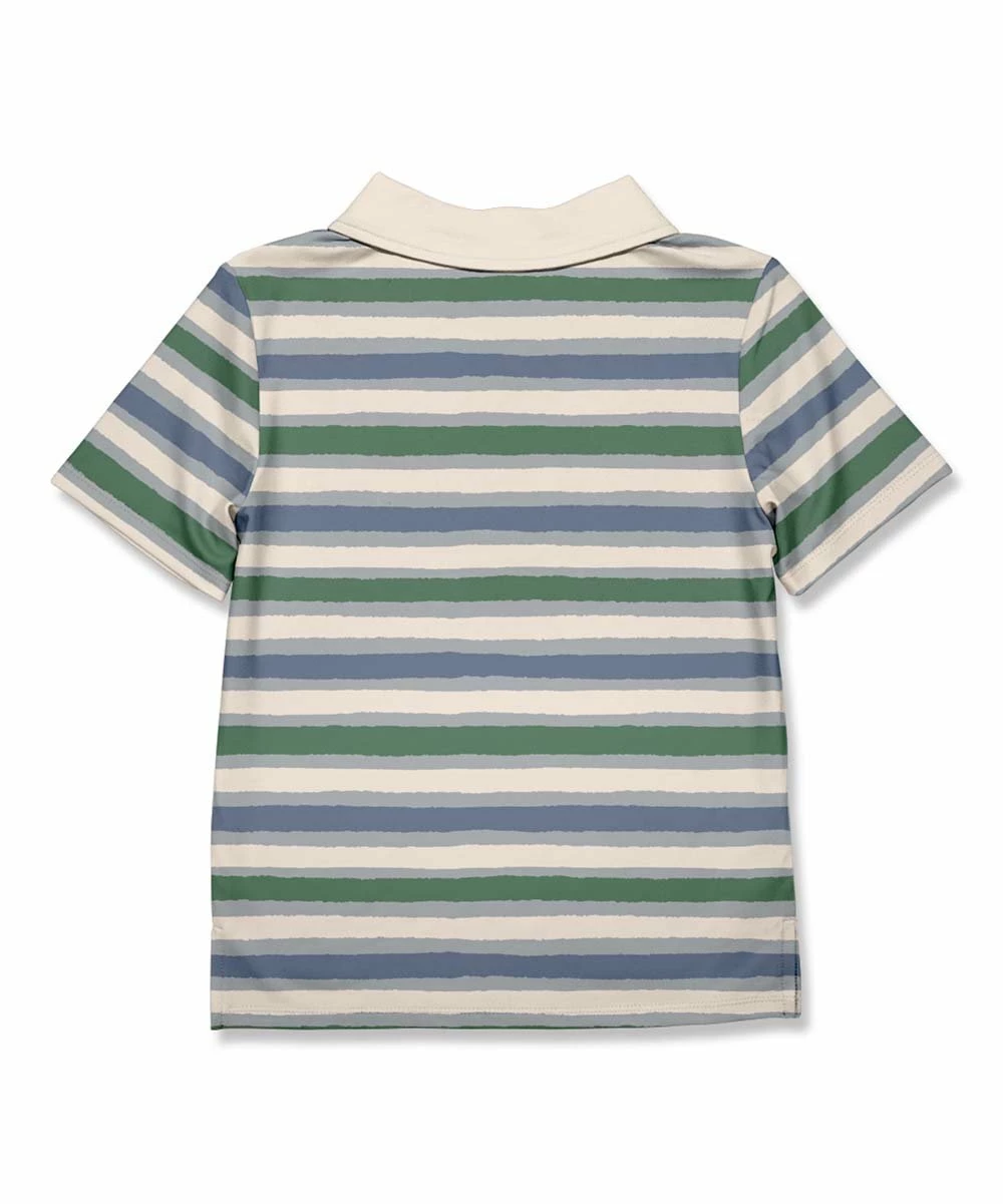 Flash Sale 🎁 Millie & Maxx Green Jessie Stripe Polo - Boys For Kids 😉 3 Flash Sale 🎁 Millie & Maxx Green Jessie Stripe Polo - Boys For Kids 😉 - Image 3