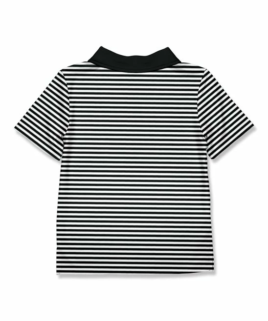 Budget 👍 Millie & Maxx Black & White Stripe Jack-o'-Lantern Polo - Toddler For Kids ✔️ 3 Budget 👍 Millie & Maxx Black & White Stripe Jack-o'-Lantern Polo - Toddler For Kids ✔️ - Image 3