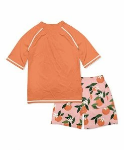 Best Sale 😀 Millie & Maxx Orange & Light Pink Peaches Short-Sleeve Rashguard Set - Toddler & Boys For Kids ⌛ 5 Best Sale 😀 Millie & Maxx Orange & Light Pink Peaches Short-Sleeve Rashguard Set - Toddler & Boys For Kids ⌛ -Millie Loves Lily Shop zu107159220 alt 2 tm1659388352