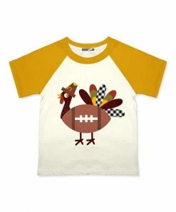 Hot Sale โ๏ธ Millie & Maxx Cream & Mustard Turkey Crewneck Tee - Infant For Kids โ๏ธ