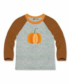 Cheap ✨ Millie & Maxx Heather Gray Pumpkin Long-Sleeve Raglan Tee - Boys For Kids 🌟