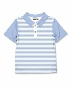 Best deal 🔔 Millie & Maxx Periwinkle & White Stripe Polo - Infant, Toddler & Boys For Kids 🧨