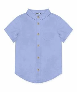 Flash Sale โค๏ธ Millie & Maxx Periwinkle Short-Sleeve Button-Up - Toddler & Boys For Kids ๐