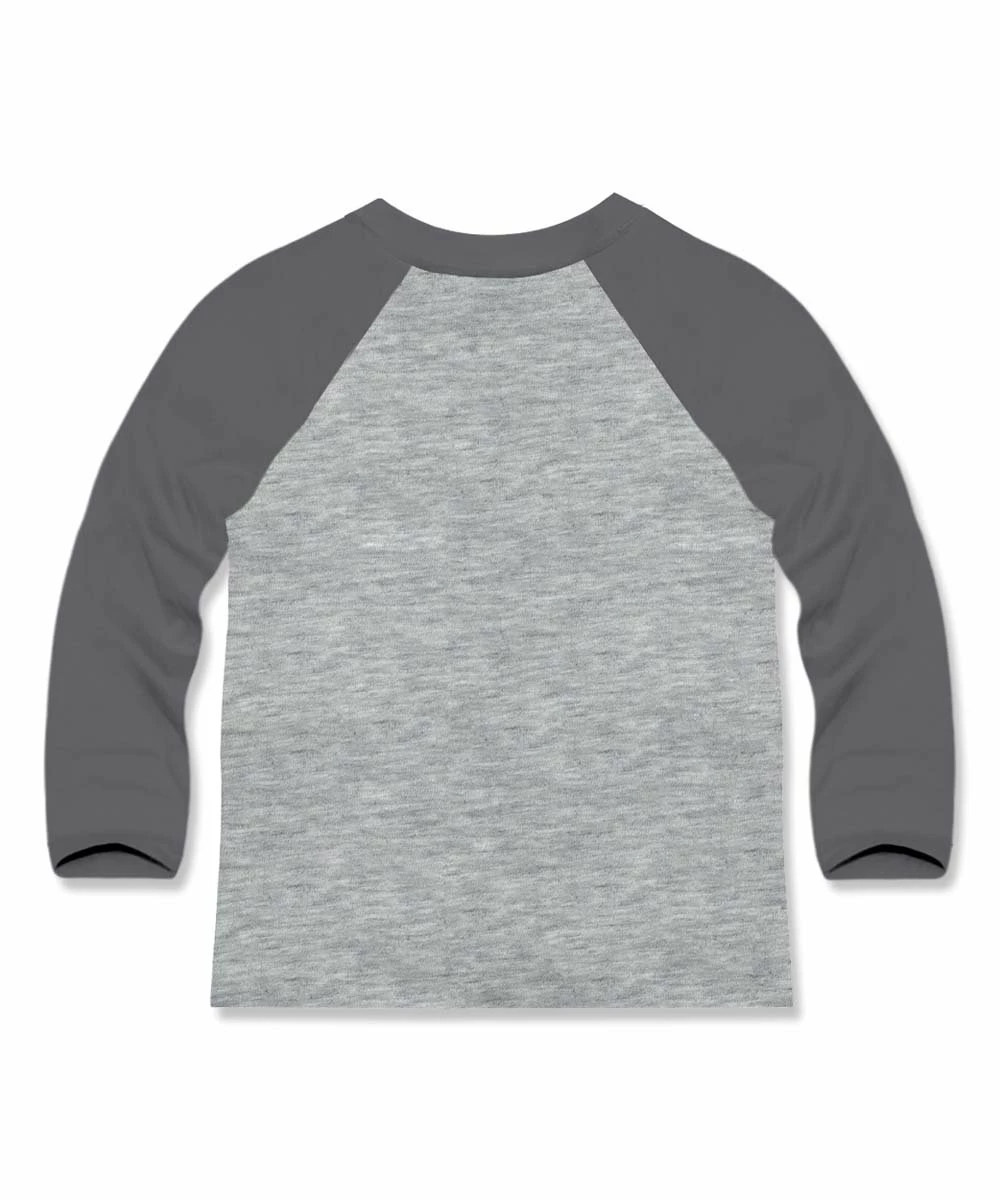 Best Sale ๐ Millie & Maxx Heather Gray & Charcoal ๐ Doggy ๐ Dog Long-Sleeve Raglan Tee - Infant, Toddler & Boys For Kids ๐ - Image 4