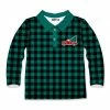 Best Pirce 😍 Millie & Maxx Ivy Green Buffalo Plaid Tree Truck Long-Sleeve Polo - Toddler & Boys For Kids ⭐