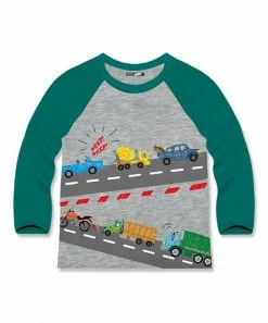 Best reviews of ⭐ Millie & Maxx Heather Gray & Green Truck Road Raglan Tee - Infant, Toddler & Boys For Kids 😉