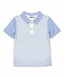 Cheapest 😉 Millie & Maxx Periwinkle & White Stripe Polo - Toddler For Kids 🌟