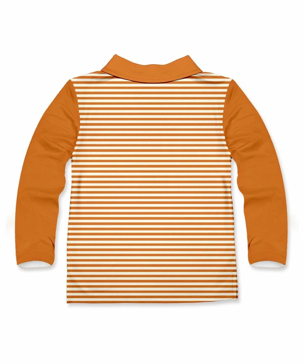 Cheapest 🌟 Millie & Maxx Orange & Cream Stripe Turkey Polo - Toddler & Boys For Kids 🔔 - Image 2