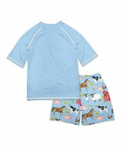 Brand new π― Millie & Maxx Sky Blue Cow & Farm Animal Short-Sleeve Rashguard Set - Infant, Toddler & Boys For Kids β 5 Brand new π― Millie & Maxx Sky Blue Cow & Farm Animal Short-Sleeve Rashguard Set - Infant, Toddler & Boys For Kids β -Millie Loves Lily Shop zu97073115 alt 2 tm1628026640