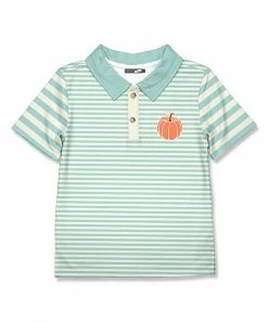 Brand new 👍 Millie & Maxx Mint Stripe Pumpkin Polo - Toddler For Kids 😍