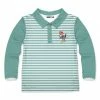 Wholesale ❤️ Millie & Maxx Nile Blue Stripe Fox Long-Sleeve Polo - Boys For Baby & Maternity 🤩