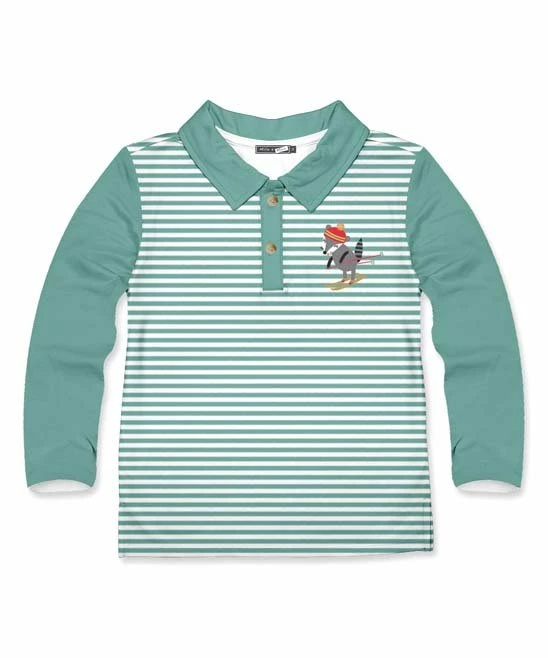 Wholesale ❤️ Millie & Maxx Nile Blue Stripe Fox Long-Sleeve Polo - Boys For Baby & Maternity 🤩 1 Wholesale ❤️ Millie & Maxx Nile Blue Stripe Fox Long-Sleeve Polo - Boys For Baby & Maternity 🤩