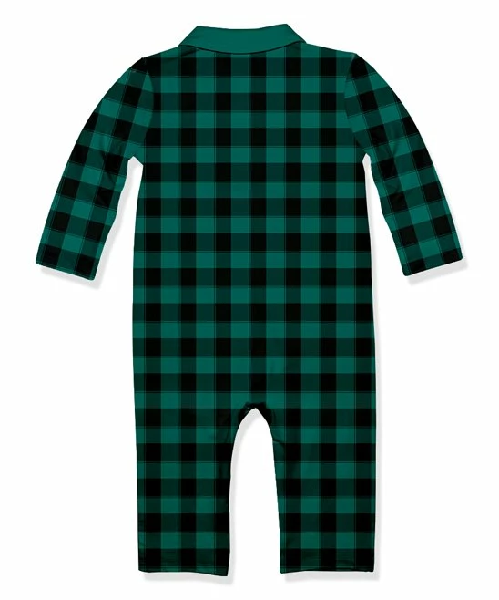 Discount 💯 Millie & Maxx Ivy Green Buffalo Check 🎄 Christmas Truck Bal-Collar Playsuit - Infant For Baby & Maternity 🌟 2 Discount 💯 Millie & Maxx Ivy Green Buffalo Check 🎄 Christmas Truck Bal-Collar Playsuit - Infant For Baby & Maternity 🌟 - Image 2