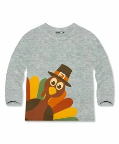 Best deal 🔥 Millie & Maxx Heather Gray Turkey Crewneck Sweatshirt - Infant For Kids 👍