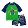 Best deal 😀 Millie & Maxx Green & Navy Water Turtle Short-Sleeve Rashguard Set - Boys For Kids 🎁