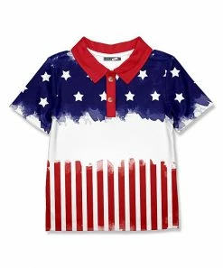 Cheap 🎁 Millie & Maxx Red Stars & Stripes Polo - Toddler For Kids 😀