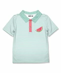Budget 😀 Millie & Maxx Turquoise Stripe Watermelon Polo - Infant, Toddler & Boys For Kids ✔️ 5 Budget 😀 Millie & Maxx Turquoise Stripe Watermelon Polo - Infant, Toddler & Boys For Kids ✔️ -Millie Loves Lily Shop zu101445095 alt 3 tm1648146776