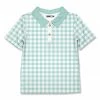 Discount 🤩 Millie & Maxx Mint & White Gingham Polo - Boys For Kids 🔥