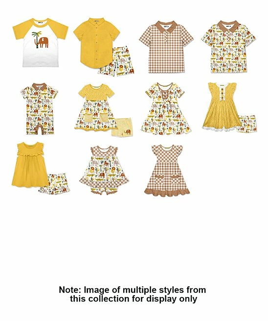 Coupon 💯 Millie & Maxx Tan & White Gingham Polo - Toddler For Kids 🛒 2 Coupon 💯 Millie & Maxx Tan & White Gingham Polo - Toddler For Kids 🛒 - Image 2