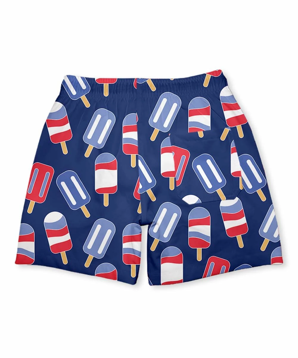 Best reviews of 🔔 Millie & Maxx Navy & Red Ice Pops Swim Trunks - Infant, Toddler & Boys For Kids 💯 - Image 4