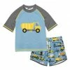 Top 10 🎉 Millie & Maxx Light Blue Construction Truck Short-Sleeve Rashguard Set - Boys For Kids 🌟