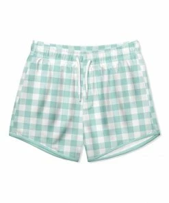 Wholesale 👏 Millie & Maxx Mint & White Gingham Swim Trunks - Toddler & Boys For Kids ✔️