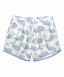 Promo ๐ฅฐ Millie & Maxx White & Periwinkle Whales Swim Shorties - Infant & Boys For Kids โ๏ธ