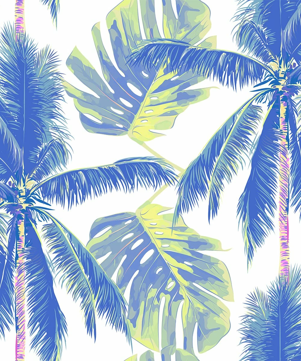 Promo ๐ Millie & Maxx White & Blue Palm Trees Short-Sleeve Button-Up - Boys For Kids โญ 2 Promo ๐ Millie & Maxx White & Blue Palm Trees Short-Sleeve Button-Up - Boys For Kids โญ - Image 2