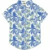 Promo 😉 Millie & Maxx White & Blue Palm Trees Short-Sleeve Button-Up - Boys For Kids ⭐