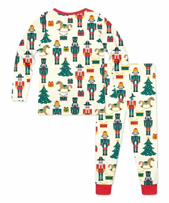 Wholesale ๐ Millie & Maxx Cream & Red ๐ Christmas Dreams Pajama Set - Boys For Kids ๐ฏ 3 Wholesale ๐ Millie & Maxx Cream & Red ๐ Christmas Dreams Pajama Set - Boys For Kids ๐ฏ - Image 3